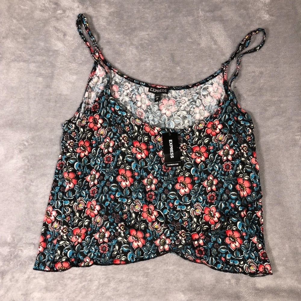 Express Crop Top Size Medium Floral Flowy Strappy
